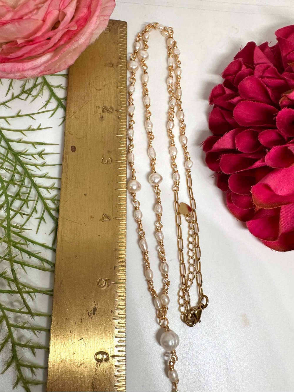 NEW ⚜️ Freshwater Pearl Handmade Rosary Necklace - Picture 8 of 8